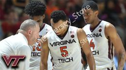 Basketbal 2022 NCAA Custom Stitched Virginia Tech Hokies Basketball Jersey 10 Grant Yates 11 Gill Williamson 15 Jalen Cone 23 Tyrece Radford 3