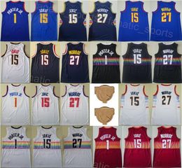 Basketball 2023 Finals Michael Porter Jr Jersey 1 Jamal Murray 27 Ville Gagnée Tout Cousu Pour Les Fans De Sport Bleu Marine Rouge Blanc Noir Chemise Respirante Hommes Vente