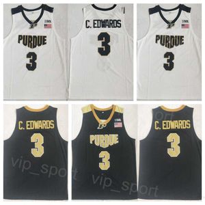 Basketbal 3 Carsen Edwards College Jerseys Purdue Boilermakers Embroidery Team White Black Color Shirt For Sport Fans Ademend Pure Cotton University NCAA