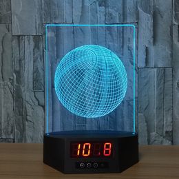 Basketbal 3D Illusion Night Lights LED 7 Color Change Desk Lamp Home Decor Gift # T56