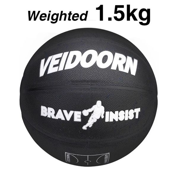 BALKET DE BASKETBALL 3LBS BOULEUR D'ENTRAÎNEMENT PAILTÉ POUR LA STANDARDE DE BASKETBLAGE Taille 7 Boules de poids lourdes Améliorer la force Dribble Basketball Trainer