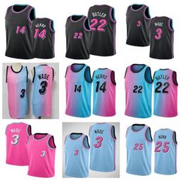 Basketbal 55 14 Dwyane 3 Wade Jersey Jimmy 22 Butler Jerseys Roze