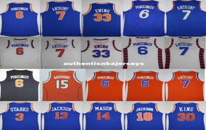 Basketbal 6 kp truien 7 ca 3 John Starks 33 Patrick Ewing, Phil Jackson, Mark Jackson, College7015349