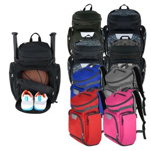 Sac à dos de basket-ball Sac à dos avec porte-balles séparées porteuse usure matériaux résistants sac de baseball respirant sac de voyage 231227