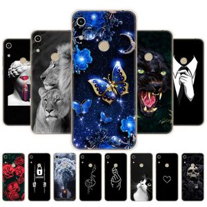 Coque Pour Huawei Honor 8A Silicone Souple TPU Mignon Couverture Arrière Téléphone JAT-LX1 Coque De Protection Sac