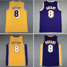 Basketball Bryant jaune violet bleu classics rétro hommes femmes jeunes S-xxl Sport Jersey