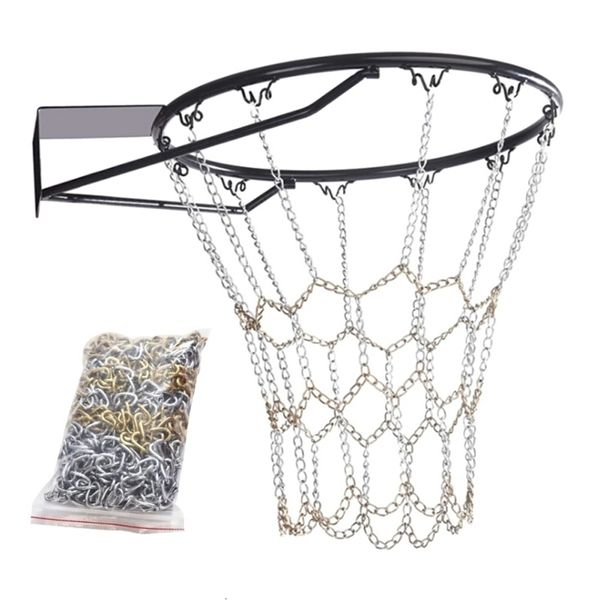 Basket-ball classique Sport chaîne en acier filet de basket-ball chaîne en acier galvanisé extérieur filet de cible de basket-ball Durable utilisation de longue durée 231220