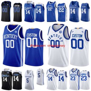 Basketbal college 23 Jamal Murray Jersey Kentucky Wildcats 25 PJ Washington 14 Tyler Herro 5 Kevin Knox II 22 Shai Gilgeous-Alexander genaaid NCAA