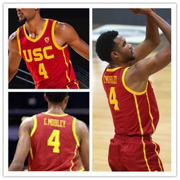 Basketbal Custom USC Trojans basketballers genaaid 33 J'raan Brooks 34 Victor Uyaelunmo 31 Nick Rakocevic 3 Isaiah Mobley 4 Evan Mobley 14