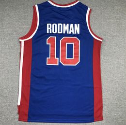 Baloncesto Dennis Rodman Blue Classics Men retro Mujeres Jóvenes S-XXL Sport Jersey