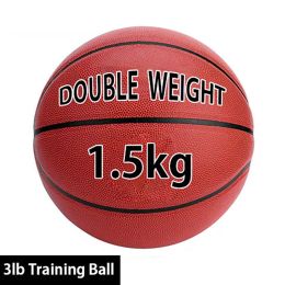 Basketbal dubbelgewicht zwaar basketbal gewone grootte en stuiteren gewogen basketbal sterkte dribbling training bal 3lb 1,5 kg
