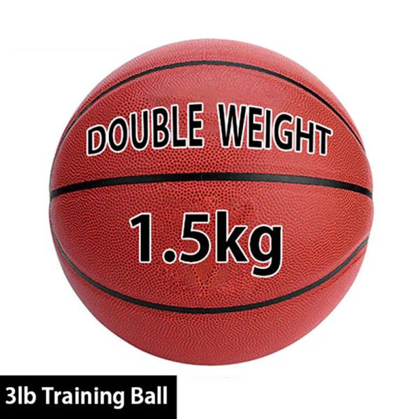 Basket-ball double poids lourd basket-ball régulier et rebond Force basketball Dribble dribble dribbligol ball 3 lb 1,5 kg