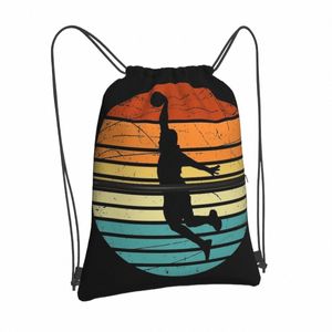 Sacs à cordon de basket-ball Sacs à dos pour hommes Chaîne d'épaule Sac à dos pour enfants Rangement de chaussures Voyage Haute capacité Léger T5EB #