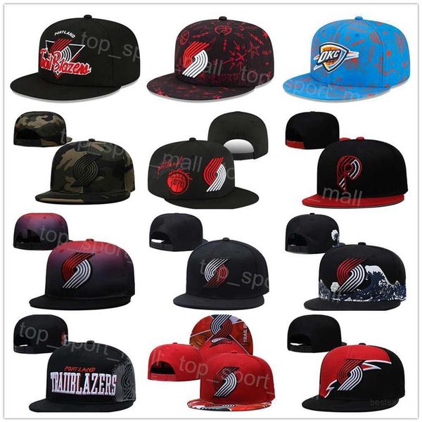 Chapeaux de basket-ball Sport d'équipe Casquettes Snapback réglables Damian Lillard Jusuf Nurkic Anfernee Simons Ajusté Soleil Extérieur Stretch Hip Hop213u