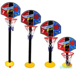 Ensemble de cerceau de basket-ball pour enfants support de basket-ball Portable réglable ensemble de jeu de Sport ballon net et pompe à Air enfant en bas âge bébé Sport9613263t