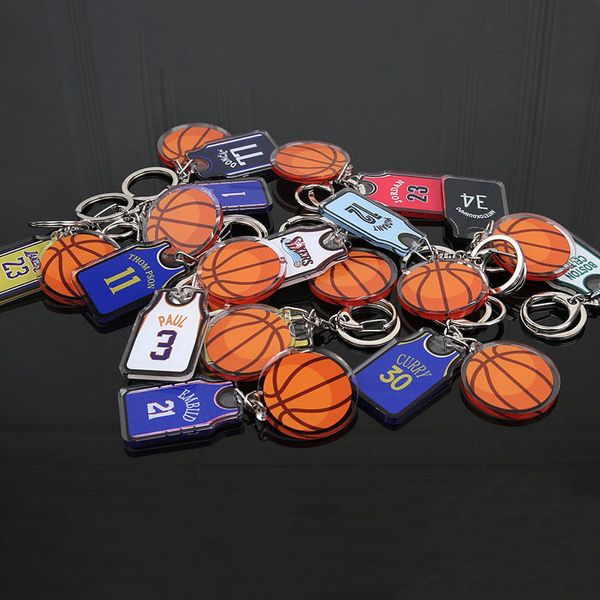 Maillot de basket-ball porte-clés décompression jouets Sport célébrité sac de voiture pendentif accessoires sac à main porte-clés cadeaux étudiants