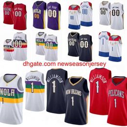 Basketbalshirt Heren Zion 1 Williamson Brandon Ingram CJ McCollum Jonas Valanciunas Larry Nance Jaxson Hayes Kira