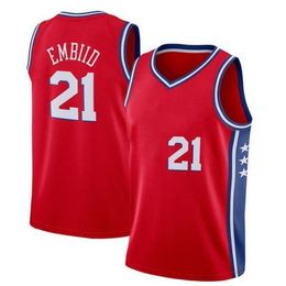 Camiseta de baloncesto para hombre 3 6 Joel Harden Embiid James Tyrese Iverson Maxey 21 1 Allen Julius 0 Erving Gray