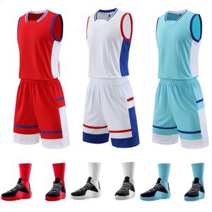 Jersey de basket-ball set pour les uniformes de formation professionnelle de collège pour enfants pour hommes 240325