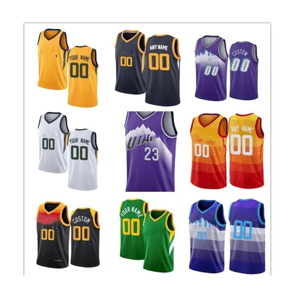 Maillot de basket-ball Utahs Lauri 23 Markkanen Jo rdan 00 Clarkson John Hommes Femmes Jeunes 20 Collins Collin 2 Sexton Kelly 41 Uniformes de basket-ball Olynyk 2023/24 Maillot de ville