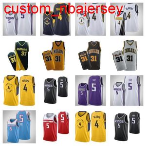 Basketbal Jersey4 Victor Oladipo31 Reggie Miller5 de Aaron Foxbasketball Jersey Full Stitched for Mens