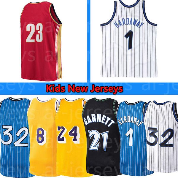 Basketball Jerseys 1 Hardway 21 Garnett 8 24 K B 23 King 32 Shark Centred Mens Youth Kids Size S Size S M L XL