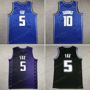 Basketball Jerseys 10 Fox Domantas Sabonis Black Blue 2024 City Men Women Youth S-XXL Sport Jersey