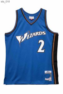 Basketbalshirts 2010-11 #2 Wall Wizard Jersey Washingtons en Throwback Blauw Maat S-XXXLH240307