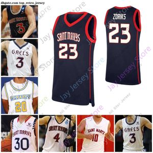 Basketbalshirts 2021 Custom St. Marys basketbalshirt NCAA College Ford Tanner Krebs Logan Johnson Matthias Tass Alex Ducas Mills