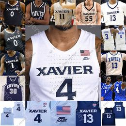 Maillots de basket-ball personnalisés Xavier Basketball Jersey NCAA College 4 Tyrique Jones 13 Naji Marshall 32 Zach Freemantle 11 Dwon Odom 22 Dieonte Miles