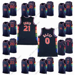 Maillots de basket 76errs City 0 Tyrese Maxey Edition 75e maillots de basket Joel 21 Embiid 1 James Harden 12 Tobias Harris Matisse 22 Thybulle Shake Milton