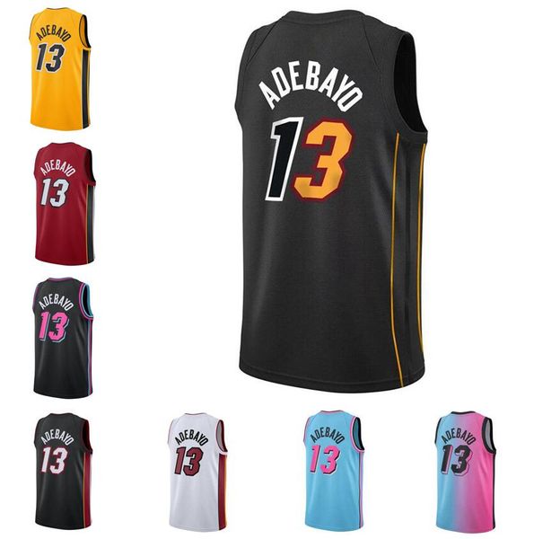 Maillots de basket-ball Bam Adebayo # 13 Tyler Herro # 14 Jimmy Butler Jersey 2021-22 City Jersey Hommes Jeunes S-XXL