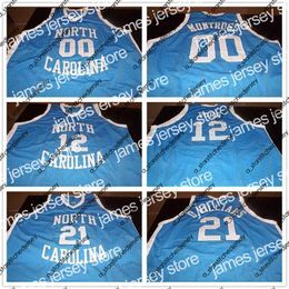 Basketball jerseys basketballirtes Menorth Carolina Tar Heels College 00 Eric Montross 12 Phil Ford 21 Donald Williams Retro Basketball Jersey Men's