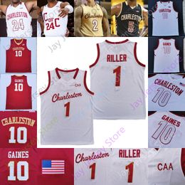 Basketbal jerseys Charleston Cougars Basketball Jersey NCAA College Grant Riller Brevin Galloway Jaylen McManus Sam Miller Zep Jasper Brantley Chealey Johnson