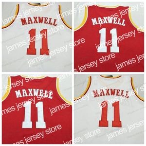Jerseys de baloncesto Custom #11 Vernon Maxwell Baloncesto Jersey Cantero blanco Rojo cualquier tamaño 2XS-5XL Nombre y número Top 283Z