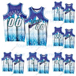 Basketbal jerseys Custom 3D Printing Basketball Purple Salt Lake City Exclusieve editie Mike Lauri Markkanen Walker Kessler Ochai Agbaji Rudy Gay Nickeil