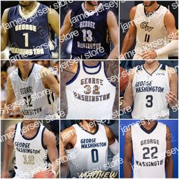 Maillots de basket-ball personnalisés George Washingtons GWU Colonials Maillot de basket-ball NCAA College Armel Potter Jamison Battle Maceo Jack Jameer Nelson Jr. Arnaldo Toro