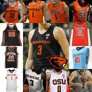 Maillots de basket-ball personnalisés Oregon State Beavers OSU Maillot de basket-ball NCAA College Gary Payton Tinkle Thompson Kelley Reichle Hollins A.C. Gr