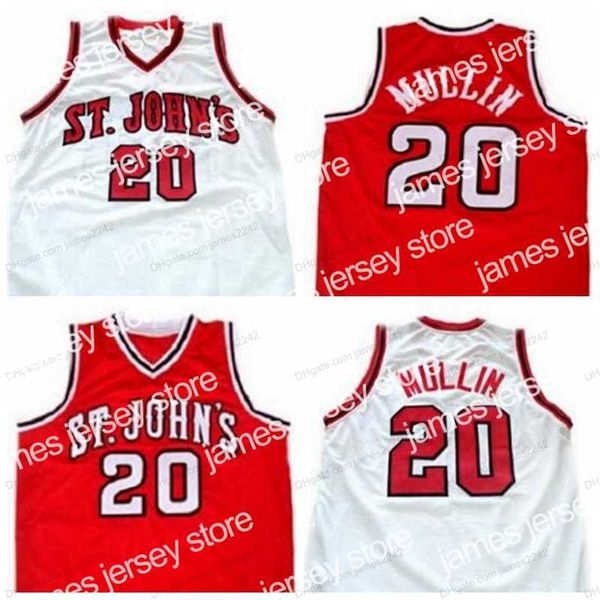 Maillots de basket-ball personnalisé rétro # 20 CHRIS MULLIN maillot de basket-ball pour hommes cousu blanc rouge toute taille 2XS-5XL nom et numéro de qualité supérieure