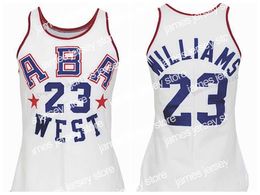 Basketballerseys Custom Retro #23 Chuck Williams 1973 Road H College Basketball Jersey heren genaaid wit elke maat 2xs-3xl 4xl 5xl naam of nummer