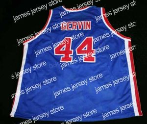 Basketballerseys Custom Retro #44 George Gervin Virginia Squires Basketball Jersey Men's Blue Any maat 2XS-3XL 4xl 5xl Naam of nummer