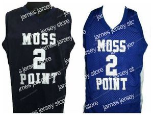 Camisetas de baloncesto Custom Retro Devin Booker # 2 High School Basketball Jersey Hombres Azul cosido Tamaño S-4XL Cualquier nombre y número de calidad superior