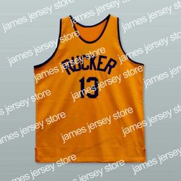 Basketballerseys Custom Rucker Park NYC 13 Basketball jersey genaaid oranje elke naam en nummer topkwaliteit