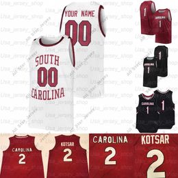 Basketbalshirts Custom South Carolina Games College 2 Maik Kotsar 0 A.j. Lawson 22 Alex Engels 5 Jermaine
