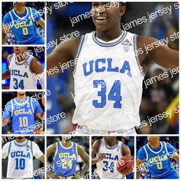 Basketballerseys Custom UCLA Bruins Basketball Jersey 34 David Singleton 0 Jaylen Clark 10 Tyger Campbell 24 Jaime Jaquez Jr. 5 Amari