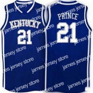 Camisetas de baloncesto personalizadas XXS-6XL Vintage raros Hombres # 21 KENTUCKY Tayshaun Prince HIGH SCHOOL camiseta de baloncesto universitaria azul Tamaño S-4XL o personalizada cualquier nombre o número