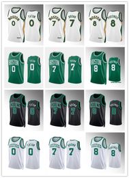 Basketbalshirts Jaylen Brown #7 Jayson Tatum #0 Kristaps Porzingis #8 Boston''Celtics''Men 2023-24 City Authentic Jersey777