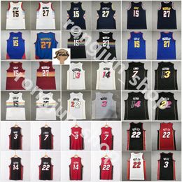 Basketball Jerseys Jimmy Butler Dwyane Wade Tyler Herro Bam Ado Lowry Iverson Jokics Allen Murray Dikembe Mutombo Taille S-2XL