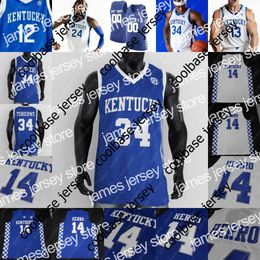 Basketbal jerseys Kentucky Wildcats Basketball Jersey Oscar Tshiebwe Jacob Toppin Chris Livingston Lance Ware Cason Wallace CJ Fredrick