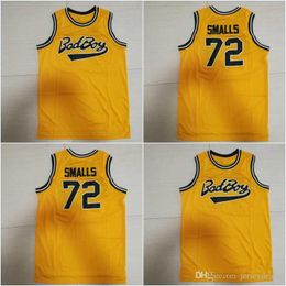 Basketball jerseys Men Bad Boy Notorious Big 72 Biggie Smalls Basketball Jersey Movie Biggie Smalls topkwaliteit gestikte snelle verzendgrootte S-XXL